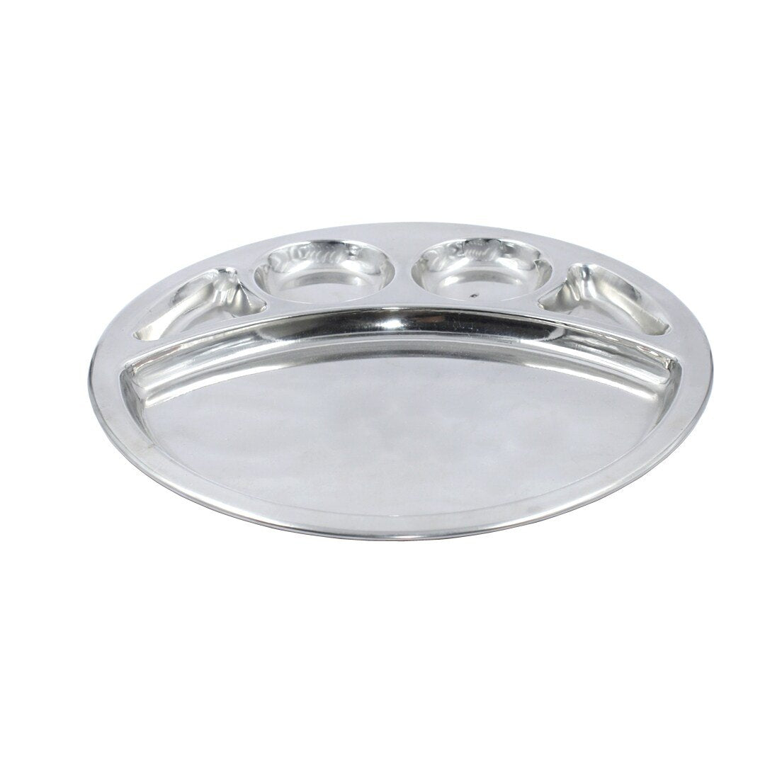 Round Partition Plate 5 In 1 SS – Steel House