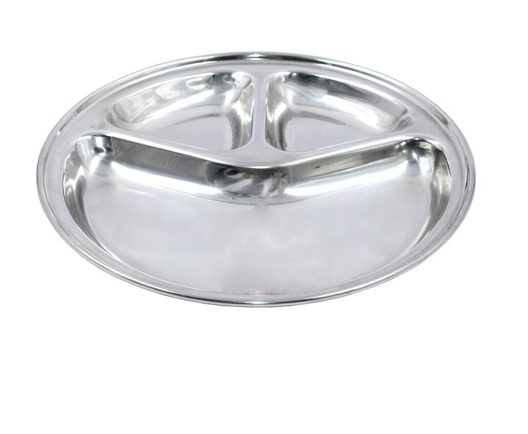 Round Partition Plate  3 In 1