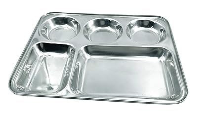SS Compartment Plates  5 In 1