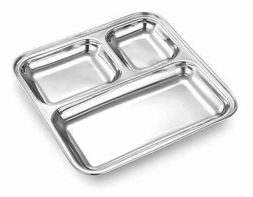 SS Compartment Plates  3 In 1