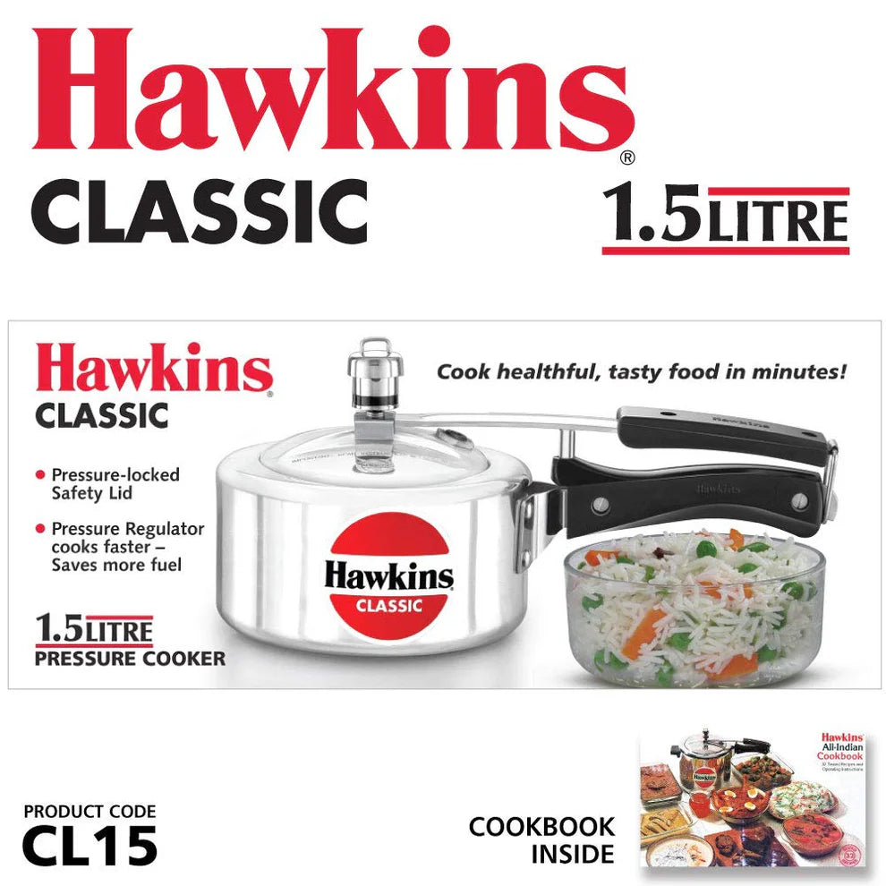 Hawkins Classic Aluminium Inner Lid Pressure Cooker