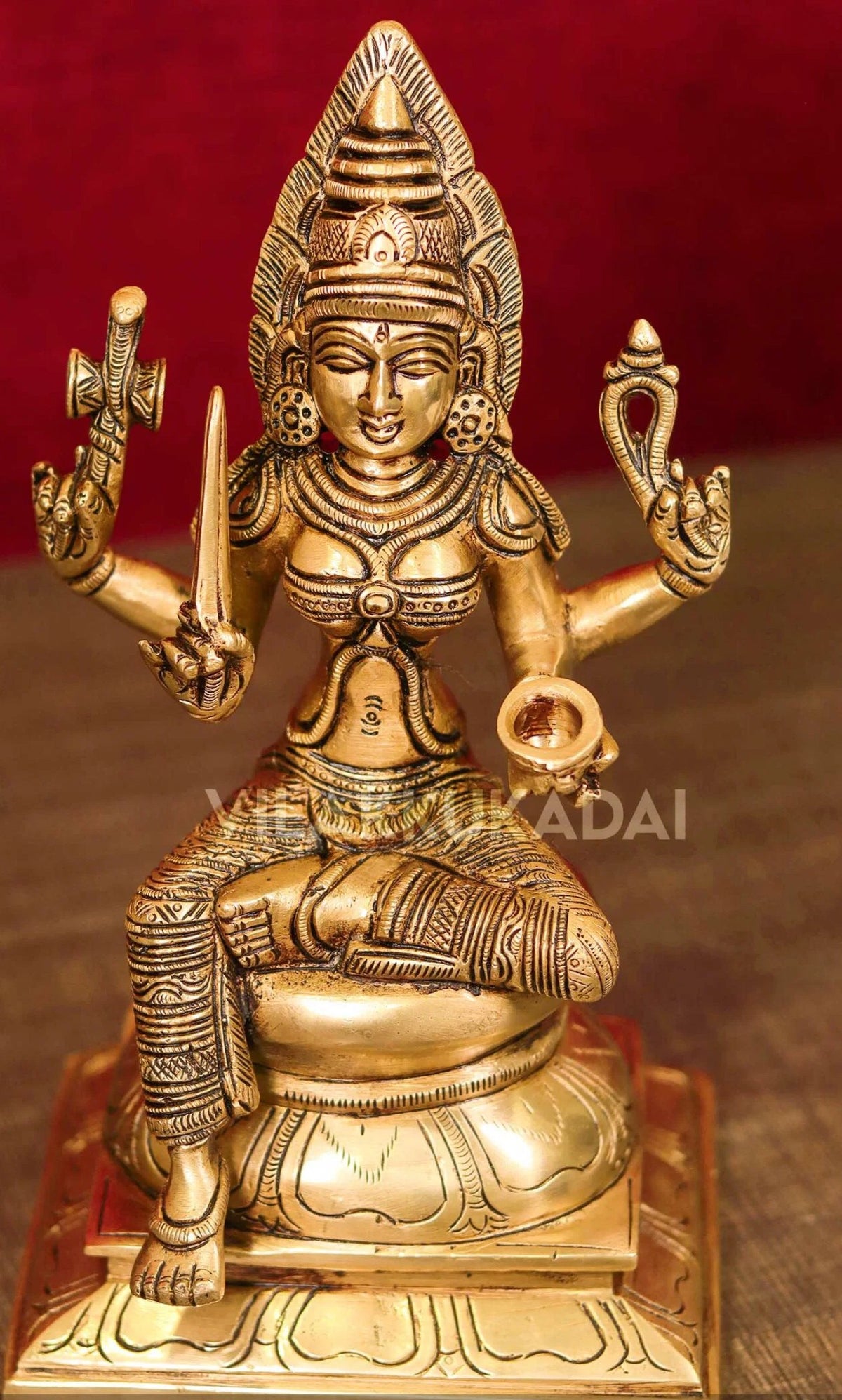 Brass Goddess Durga Statue