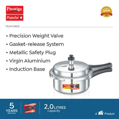 Prestige Popular Plus Outer Lid Aluminium Pressure Cooker