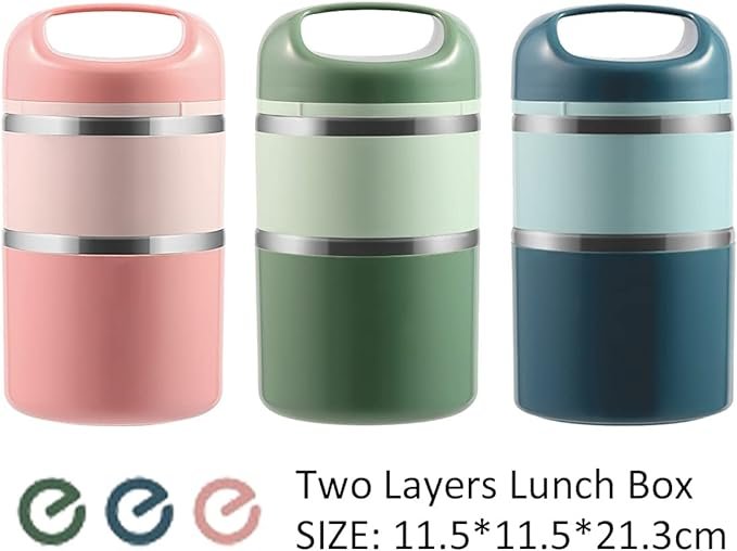 Stainless Steel 2 or 3 Layers Lunch Containers with Handle