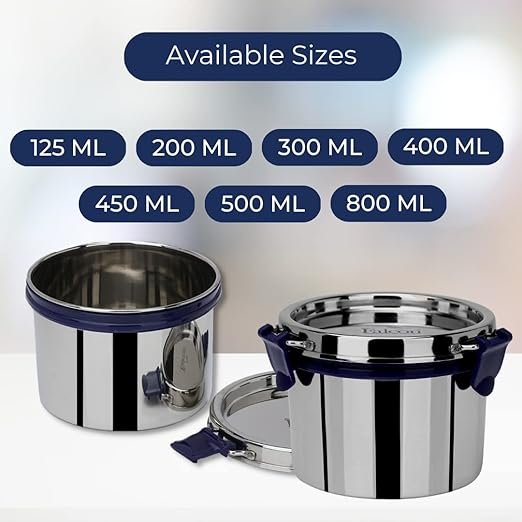 Falcon Food Grade Certified Stainless Steel Eco Nxt Airtight Storage Container with extra clamp