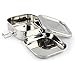 JVL Stainless Steel Lunch Box for Kids, Single Layer Tiffin Box for School and Office use with Inner Plate - Square - Medium Size