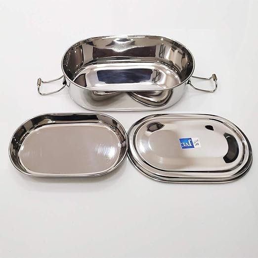 JVL Stainless Steel Single Layer Lunch Box Medium