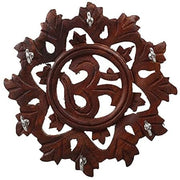 Om Swastik Wooden Key Holder