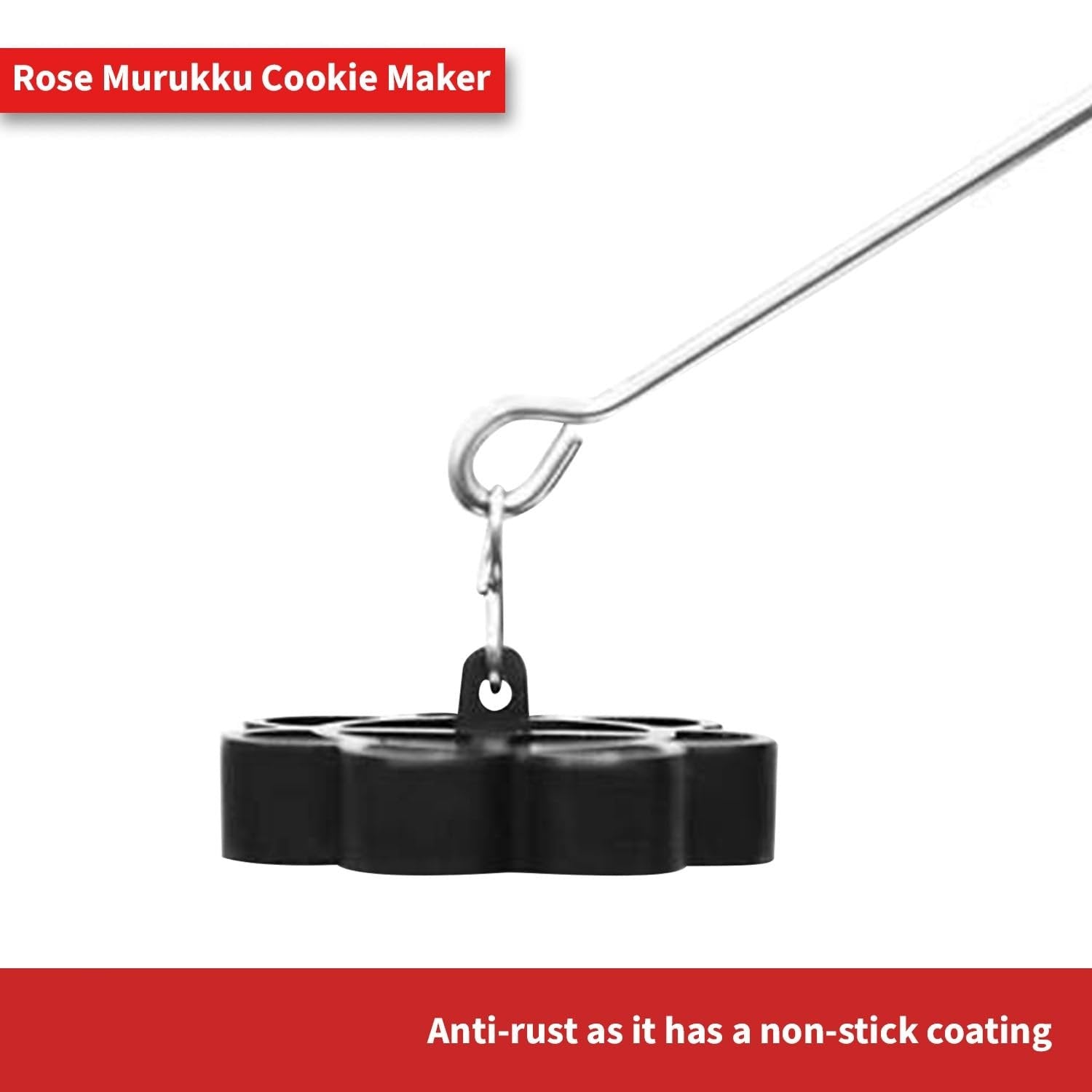 Stainless Steel Non Stick Rose Murukku Cookie Maker Achu Murukku Maker Mould