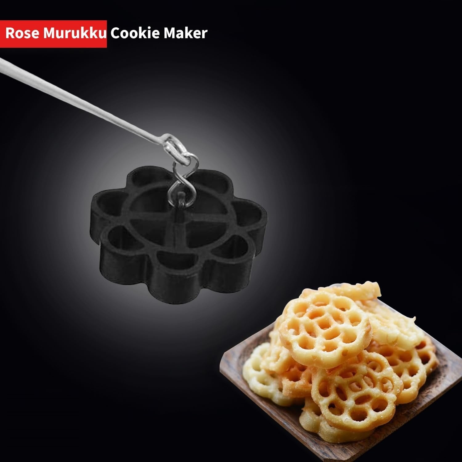 Stainless Steel Non Stick Rose Murukku Cookie Maker Achu Murukku Maker Mould
