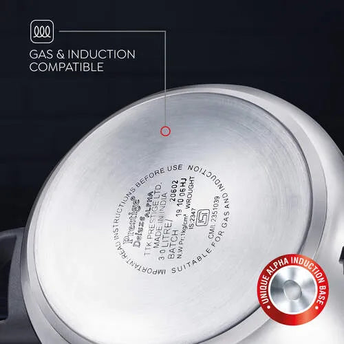 Prestige Svachh Deluxe Alpha Stainless Steel Outer Lid Pressure Cooker