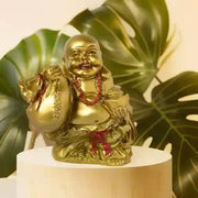 Brass Laughing Buddha Idol