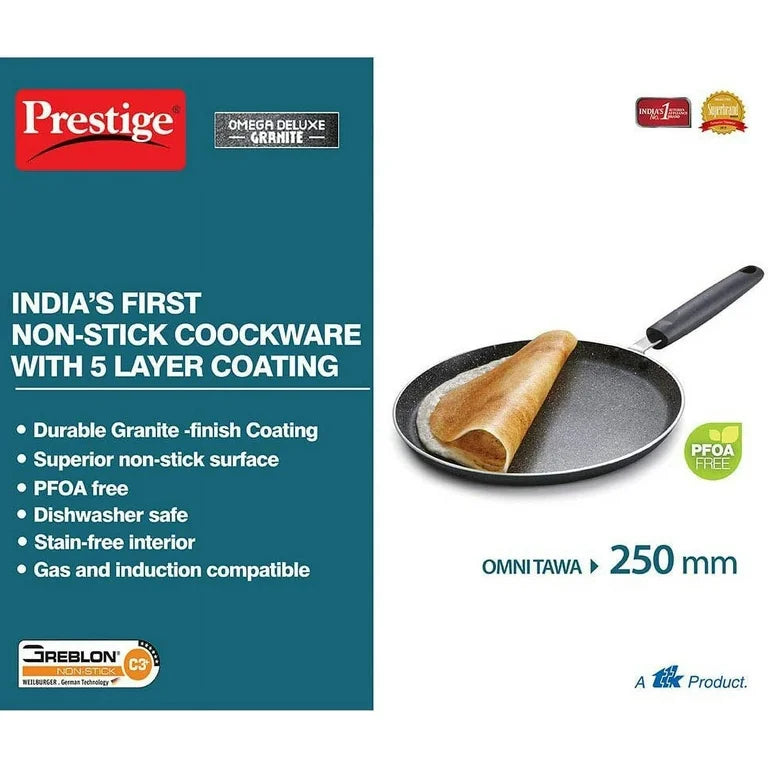 Prestige Omega Deluxe Granite Flat Dosa Tawa 30cm