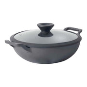 MEYER CAST IRON KADAI WITH GLASS LID