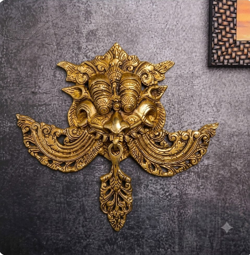 Brass Kirtimukha Wall Hanging Mask