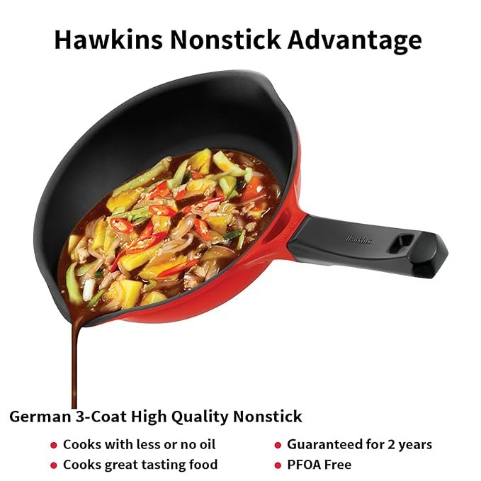 Hawkins Die Cast Non Stick Fry Pan with Glass Lid
