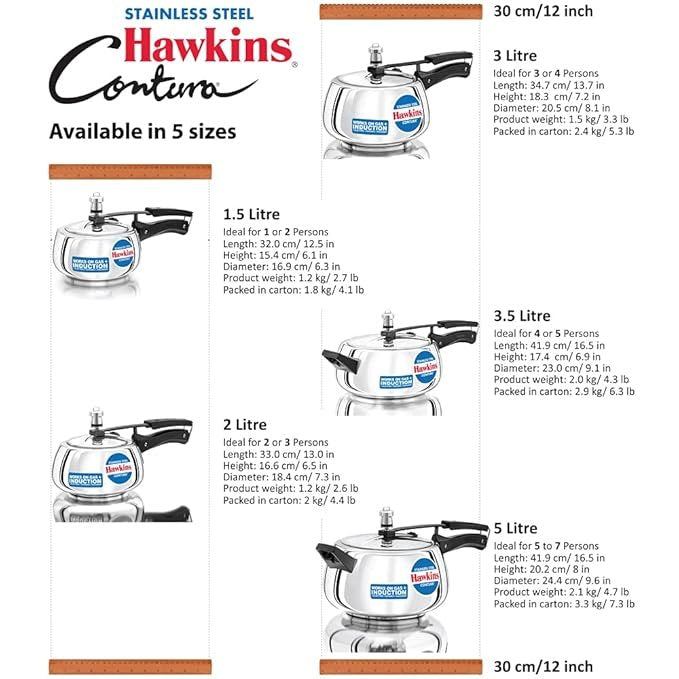 Hawkins Stainless Steel Cooker Contura