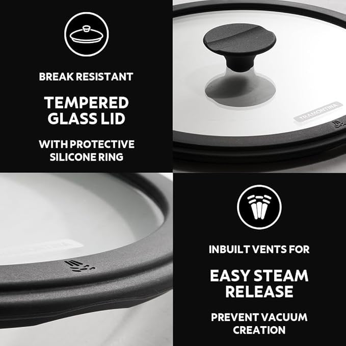 Tramontina Titanex Cast Iron Biryani Pot with Glass Lid