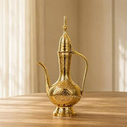 Brass Large Oriental Teapot with Intricate Decorations