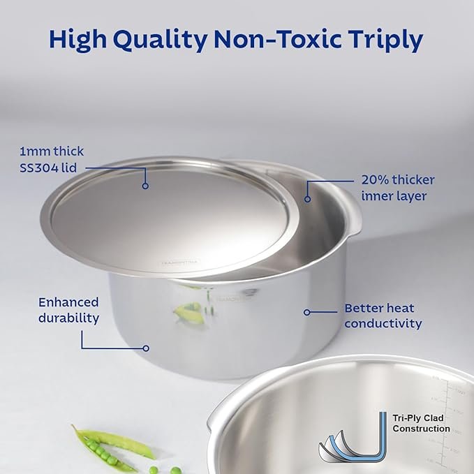 Tramontina Aeion Triply Stainless Steel Tope with Lid
