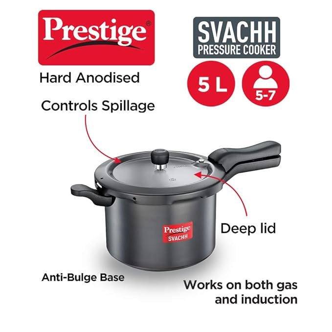 Prestige Hard Anodised Svachh Outerlid Pressure Cooker