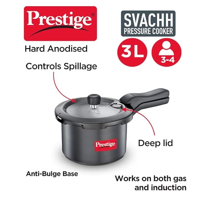 Prestige Hard Anodised Svachh Outerlid Pressure Cooker