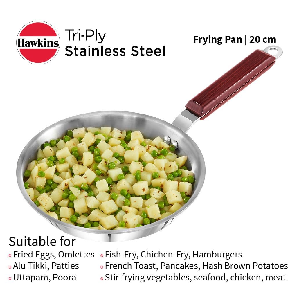 Hawkins Tri-Ply Stainless Steel Frying Pan