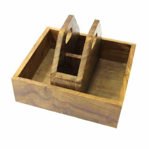 Wooden Spoon And Tissue Holder