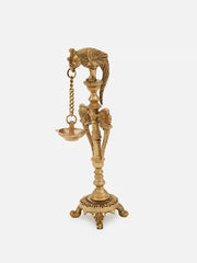 Brass  Five Wick Parrot Hanging Lamp