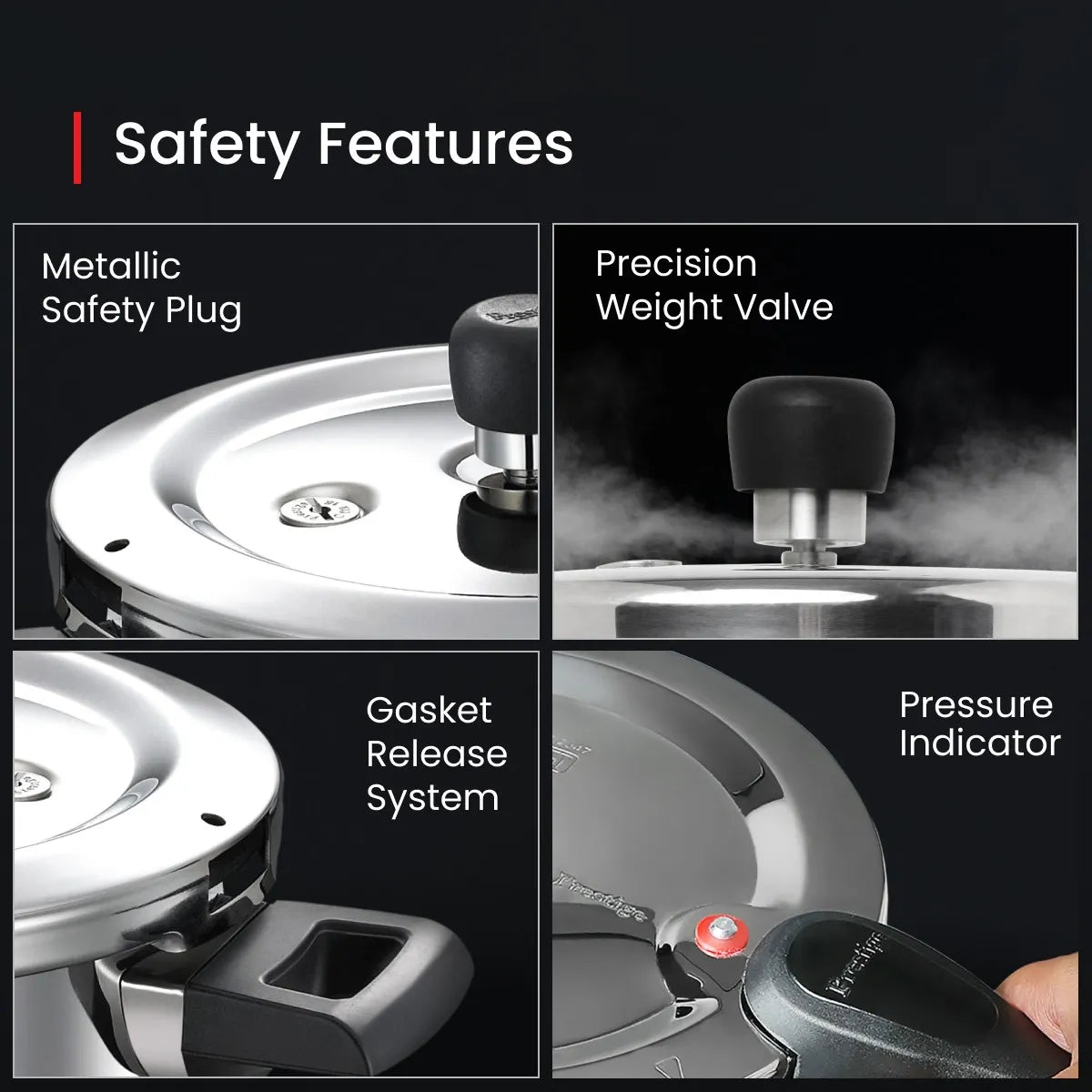 Prestige Svachh Triply Outer Lid Pressure Cooker With Free Platina Kadai with Lid