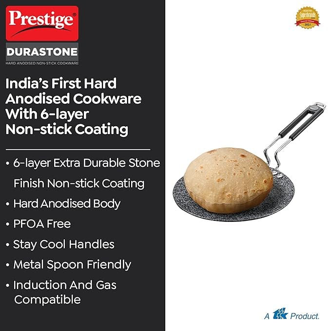 Prestige Durastone Hard Anodised Non-Stick Concave Tawa
