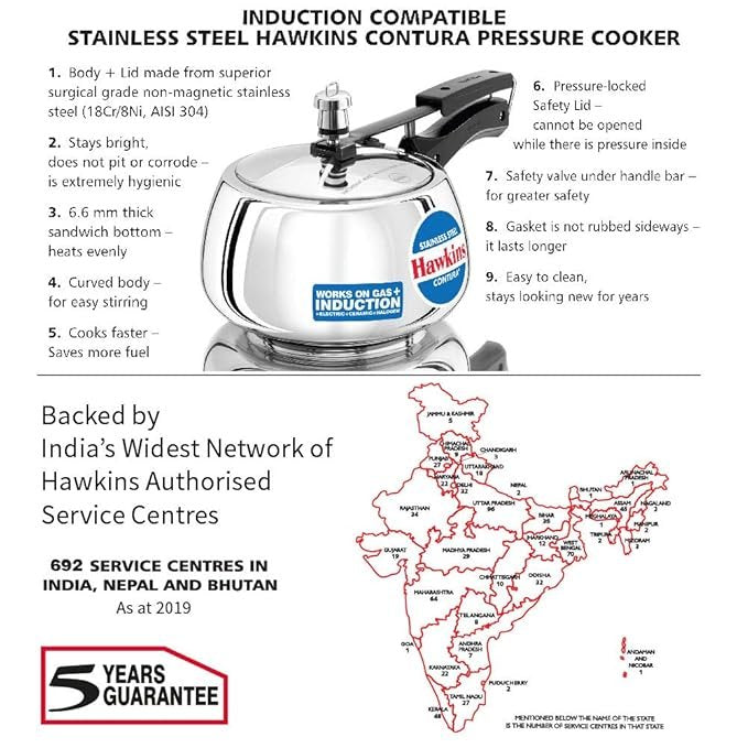 Hawkins Stainless Steel Cooker Contura