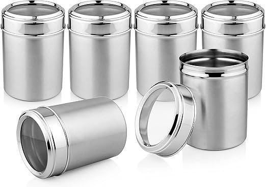 Unique Stainless Steel Transparent Lid Storage Container