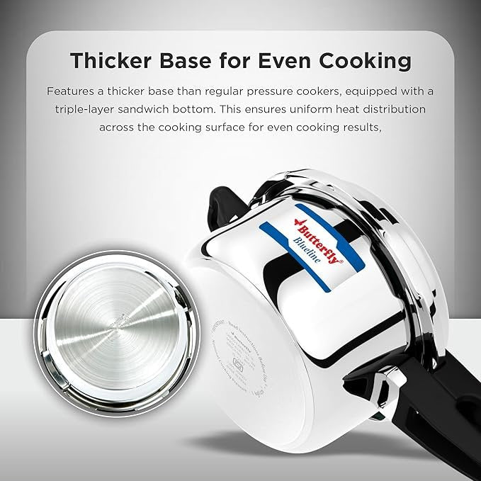 Butterfly Blue Line Stainless Steel Outer Lid Pressure Cooker