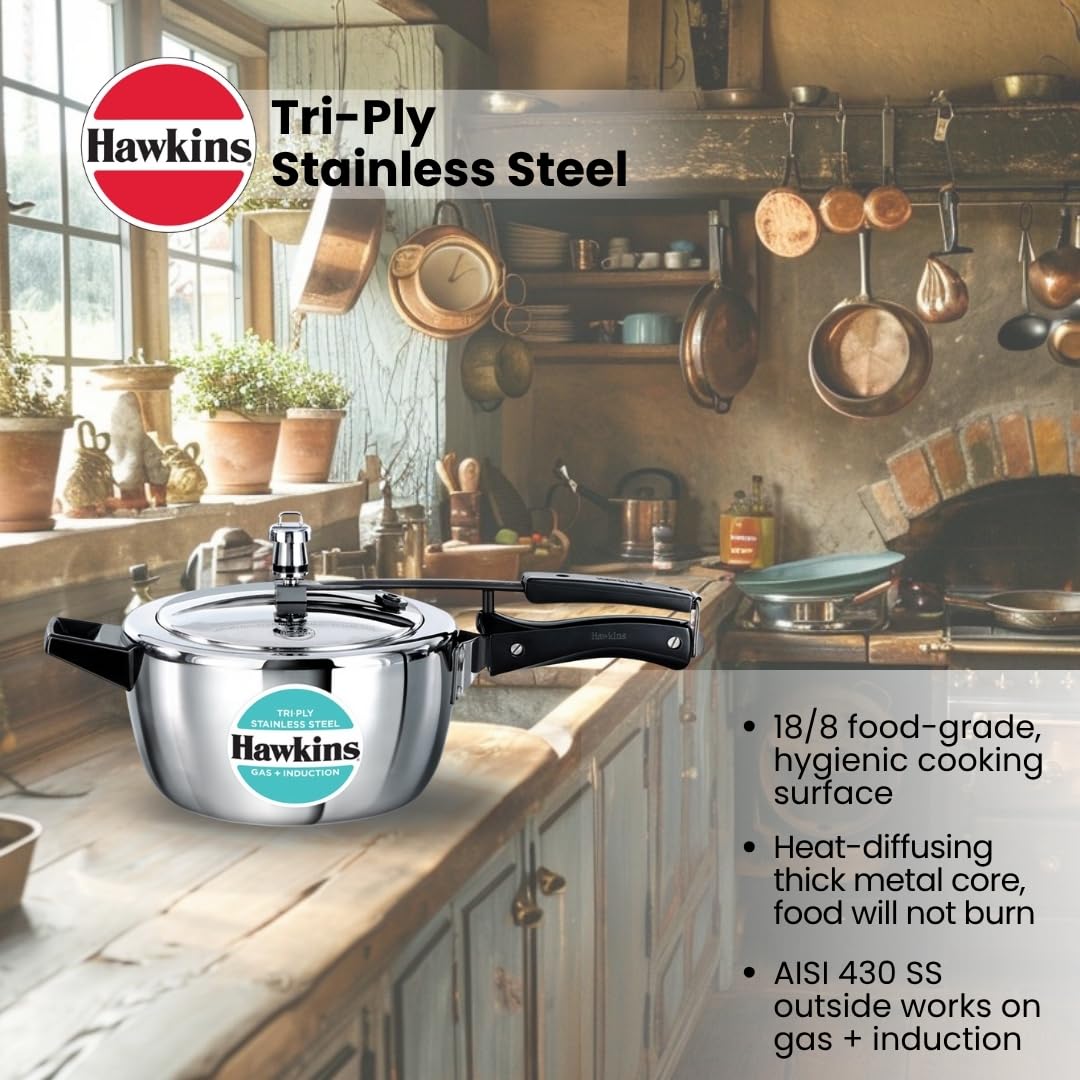 HAWKINS TRIPLY STAINLESS STEEL COOKER