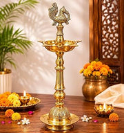 Brass Peacock Kuthu Vilakku