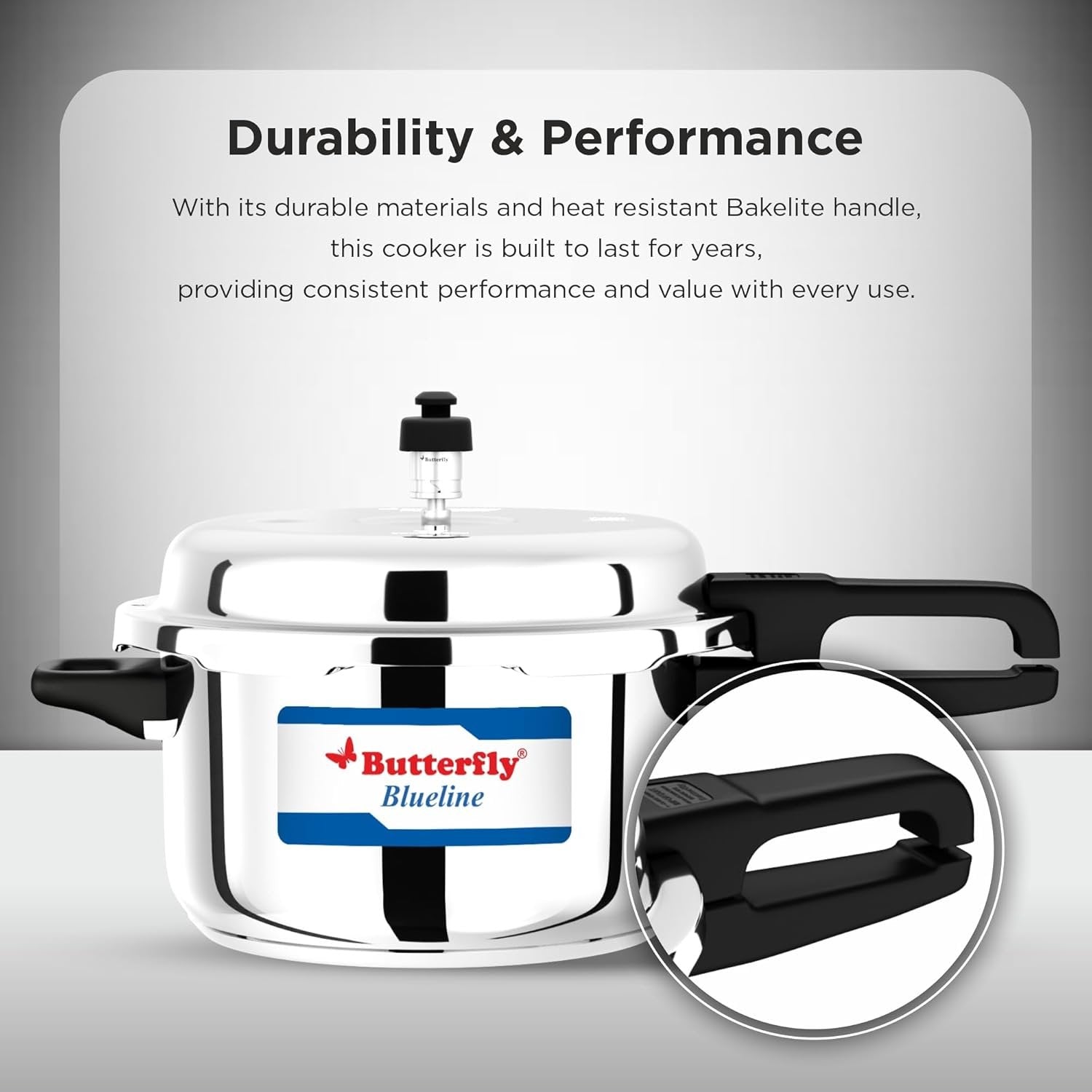 Butterfly Blue Line Stainless Steel Outer Lid Pressure Cooker