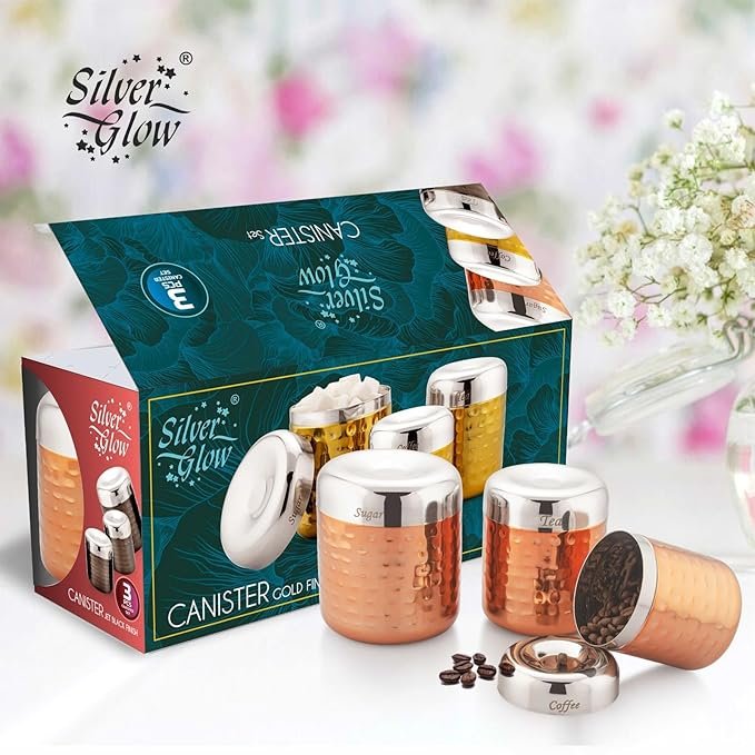 Silverglow Canister Storage Container Set of 3 