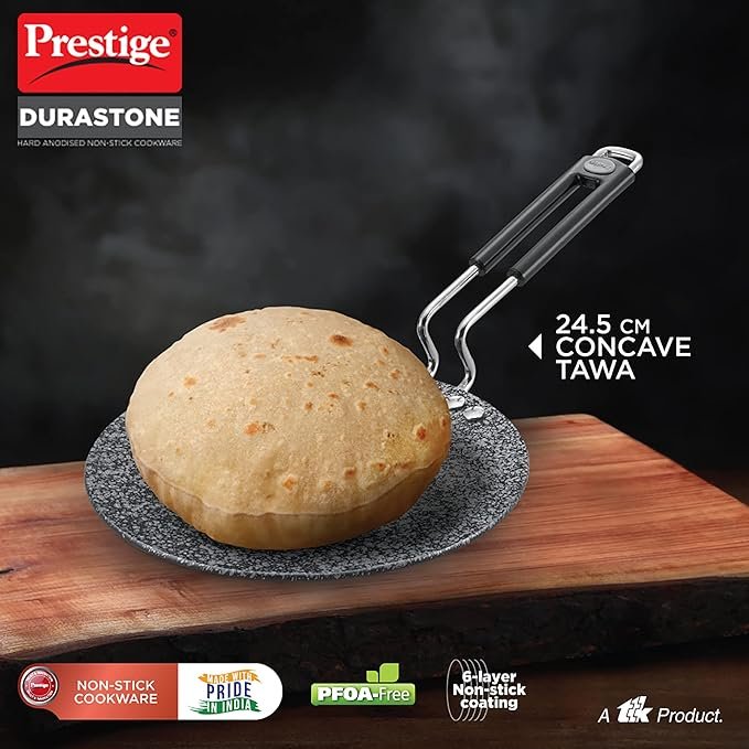 Prestige Durastone Hard Anodised Non-Stick Concave Tawa