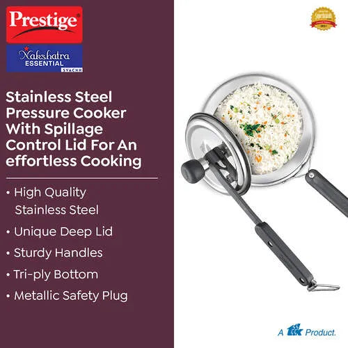 Prestige Nakshatra Svachh Stainless Steel Pressure Cooker