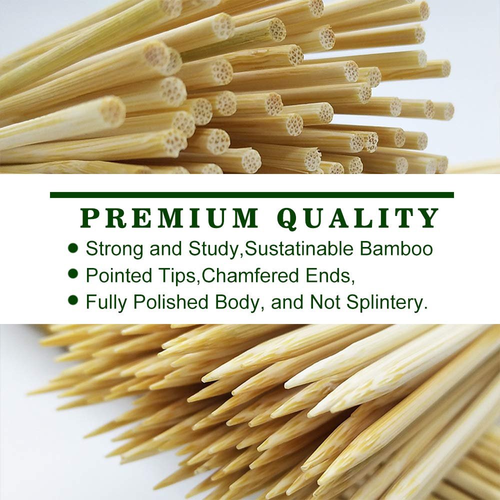 Natural Bamboo Wooden Skewers 15.5Inch 60pcs