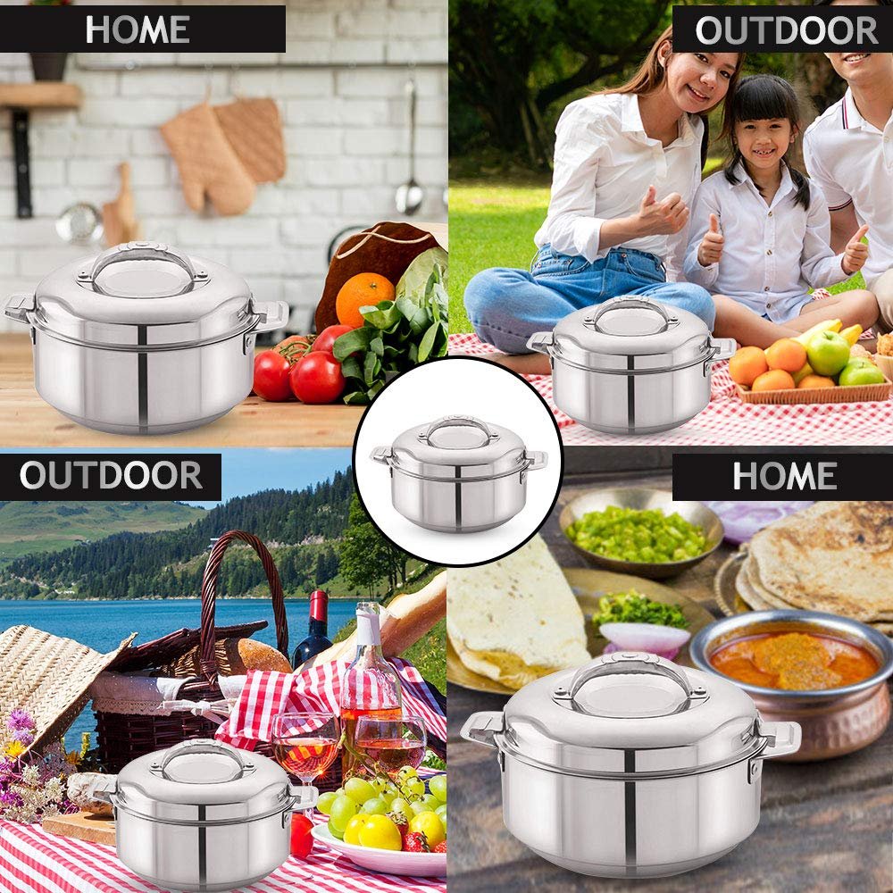 Cello Maxima Stainless Steel Double Walled Insulated Casserole