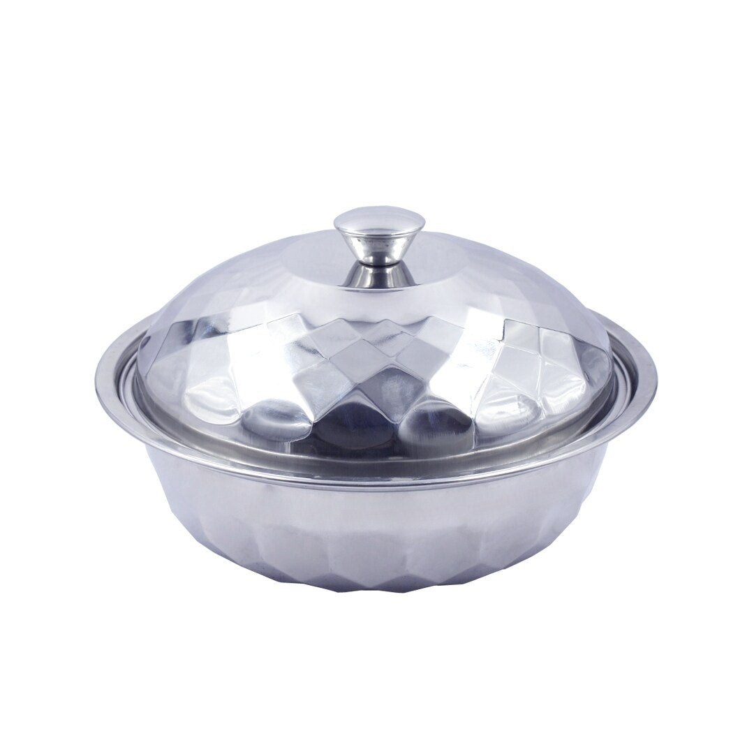 Stainless Steel Diamond Design Serving Dish