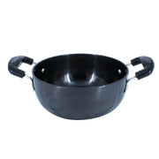 India Gold Plain Black Kadai