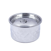 Stainless Steel Diamond Design Dabba Dish