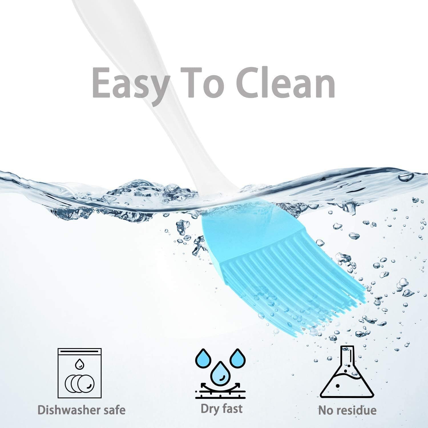 Silicone Flat Pastry Cooking Oil Brush Multipurpose Silicon Brush