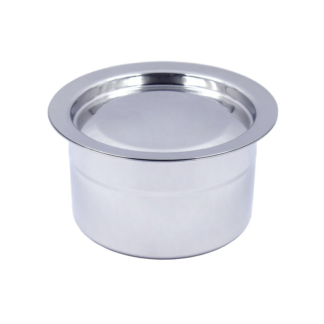 Stainless Steel Plain Bottom With Lid Serving Dish