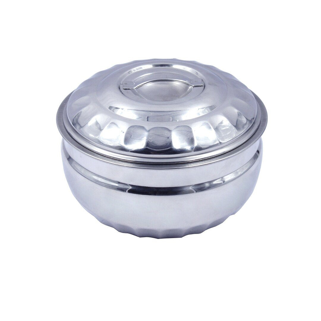 Steel Top And Bottom Curve Design Serving Bowl