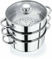 VINOD 3TIER STREAMER GLASS LID 20CM