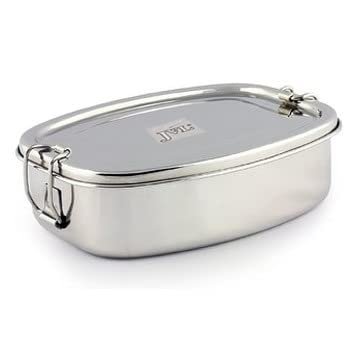 JVL Stainless Steel Lunch Box for Kids, Single Layer Tiffin Box for School and Office use with Small Container